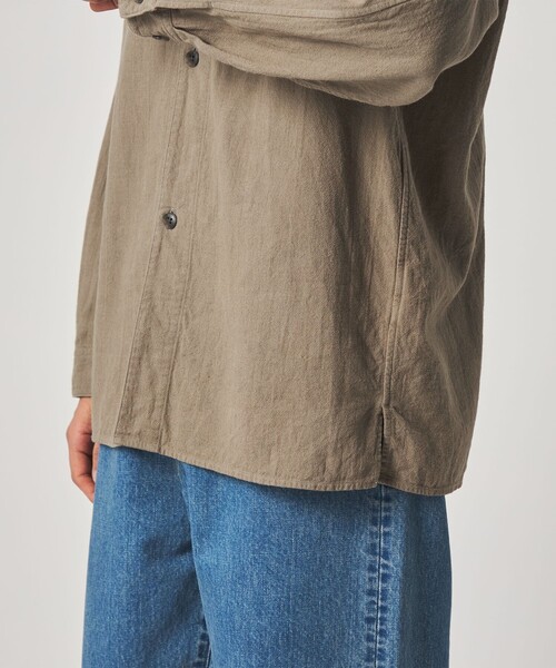 Steven Alan(スティーブンアラン)の「<Steven Alan> CL クレープ オープンカラー オーバー シャツ(シャツ/ブラウス・メンズ・ナチュラル/ベージュ・XL/L/M/S)」の14枚目の写真