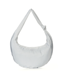 NICOLE NYLON SHOULDER KNOT BAG_LIGHT GRAY