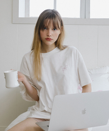 LETTERA（レッテラ）の「Lettera Butterfly Oversized T-shirt_White（Tシャツ/カットソー）」