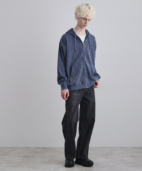 tk.TAKEO KIKUCHI（ティーケータケオキクチ）の「ヴィンテージワッフルジップパーカー（パーカー・メンズ・ブラック/ブルー系その他/ライトグレー・03/02/01/04）」の19枚目の写真