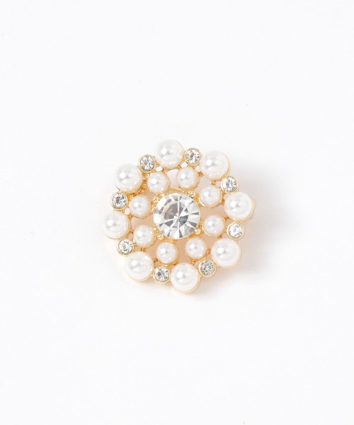 studio CLIP(スタディオクリップ)の「パールストーンブローチ(ブローチ/コサージュ・レディース・その他1・FREE)」の2枚目の写真