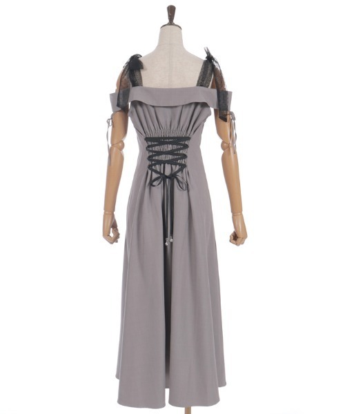 axes femme（アクシーズファム）の「チュールリボン付ワンピース（ワンピース・レディース・ワイン/グレー/ミント・FREE）」の17枚目の写真