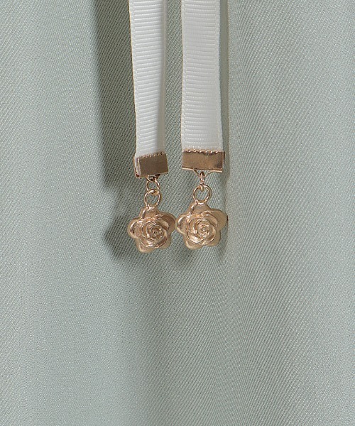 axes femme（アクシーズファム）の「チュールリボン付ワンピース（ワンピース・レディース・ワイン/グレー/ミント・FREE）」の6枚目の写真