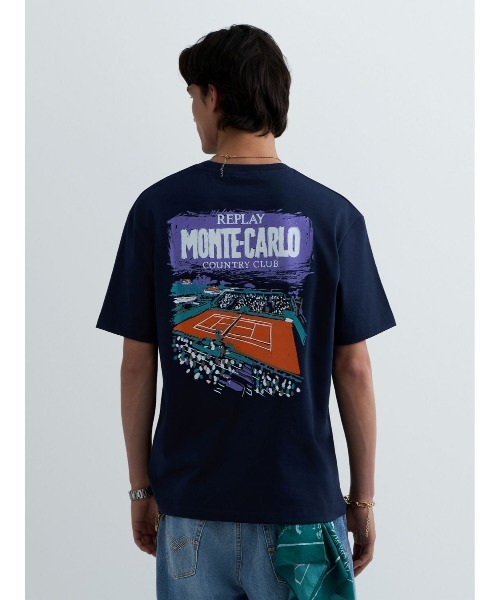 REPLAY(リプレイ)の「REPLAY × Monte Carlo Country Club オーバーサイズ Tシャツ(Tシャツ/カットソー・メンズ・ネイビー/ホワイト・MEDIUM/SMALL/X-LARGE/LARGE)」の2枚目の写真
