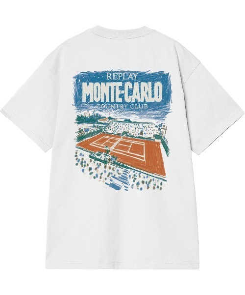REPLAY(リプレイ)の「REPLAY × Monte Carlo Country Club オーバーサイズ Tシャツ(Tシャツ/カットソー・メンズ・ネイビー/ホワイト・MEDIUM/SMALL/X-LARGE/LARGE)」の1枚目の写真