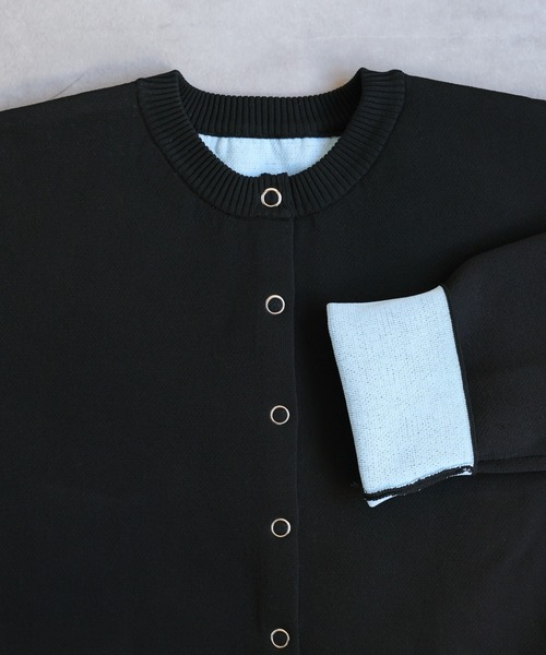ap retro（アプレトロ）の「バイカラーニットカーディガン（カーディガン/ボレロ・レディース・チャコール/アイボリー/ブラック/グレー・FREE）」の19枚目の写真