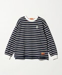 UNIVERSAL OVERALL（ユニバーサルオーバーオール）の「【別注】＜UNIVERSAL OVERALL＞ボーダー ロングスリーブ / キッズ  140cm-160cm（Tシャツ/カットソー・L(160cm)）」