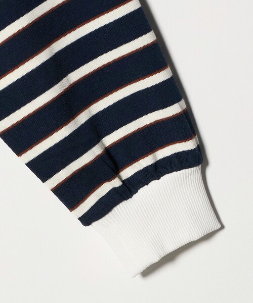 UNIVERSAL OVERALL（ユニバーサルオーバーオール）の「【別注】＜UNIVERSAL OVERALL＞ボーダー ロングスリーブ / キッズ  140cm-160cm（Tシャツ/カットソー・キッズ・ネイビー/オフホワイト・M(140-150cm)/L(160cm)）」の5枚目の写真