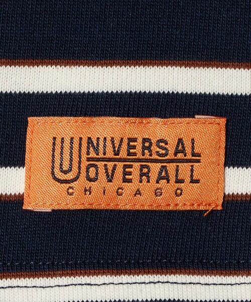 UNIVERSAL OVERALL（ユニバーサルオーバーオール）の「【別注】＜UNIVERSAL OVERALL＞ボーダー ロングスリーブ / キッズ  140cm-160cm（Tシャツ/カットソー・キッズ・ネイビー/オフホワイト・M(140-150cm)/L(160cm)）」の8枚目の写真