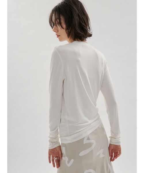 emmi（エミ）の「バンブーロングスリーブカットソー（Tシャツ/カットソー・レディース・ブラック/イエロー/ホワイト・F）」の15枚目の写真