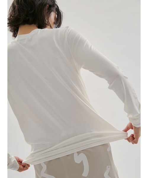 emmi（エミ）の「バンブーロングスリーブカットソー（Tシャツ/カットソー・レディース・ブラック/イエロー/ホワイト・F）」の7枚目の写真