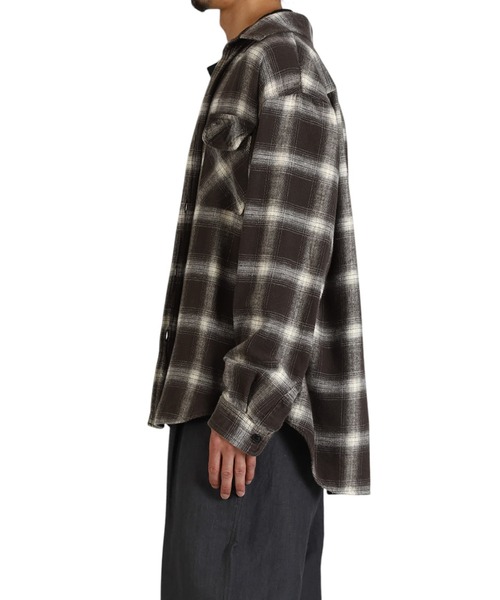 GOLD（ゴールド）の「GOLD / ゴールド：COTTON NEL CHECK PULLOVER WORK SHIRT：25B-GL29547[MUS]（シャツ/ブラウス・メンズ・ブラック・M）」の5枚目の写真