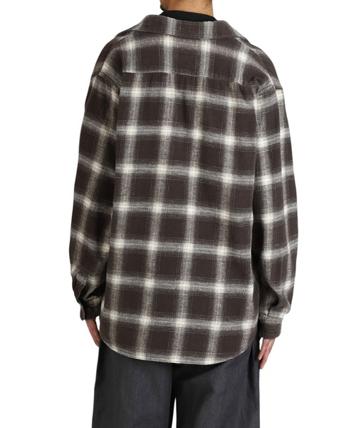 GOLD（ゴールド）の「GOLD / ゴールド：COTTON NEL CHECK PULLOVER WORK SHIRT：25B-GL29547[MUS]（シャツ/ブラウス・メンズ・ブラック・M）」の4枚目の写真