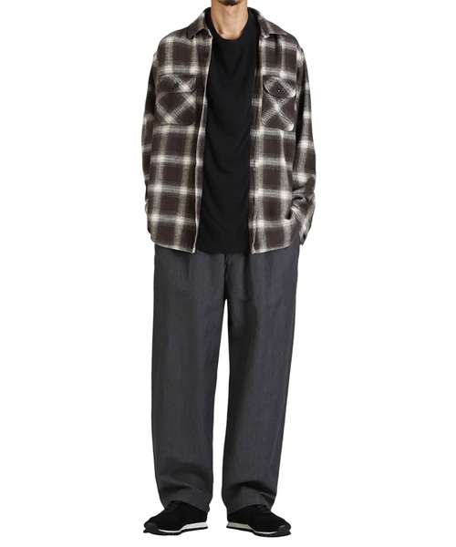 GOLD（ゴールド）の「GOLD / ゴールド：COTTON NEL CHECK PULLOVER WORK SHIRT：25B-GL29547[MUS]（シャツ/ブラウス・メンズ・ブラック・M）」の2枚目の写真