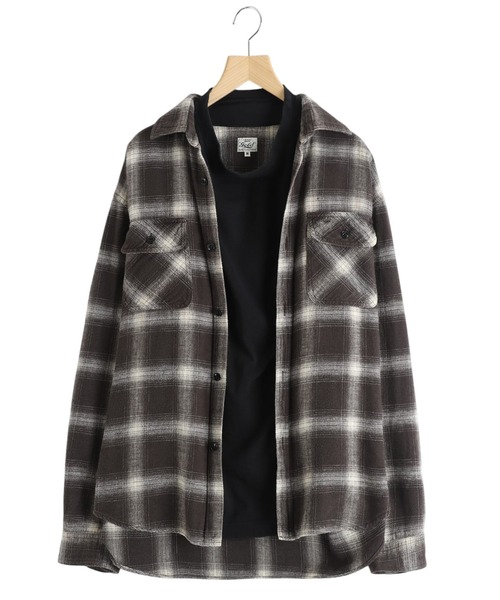 GOLD（ゴールド）の「GOLD / ゴールド：COTTON NEL CHECK PULLOVER WORK SHIRT：25B-GL29547[MUS]（シャツ/ブラウス・メンズ・ブラック・M）」の13枚目の写真