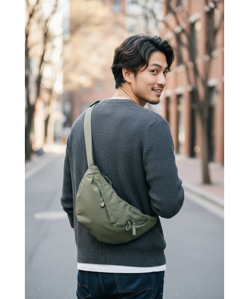 Sakka(サッカ)の「ダブルZIP ボディバッグ/ウエストバッグ(ボディバッグ/ウエストポーチ・レディース・ライトピンク/ブラック/オリーブ/ベージュ・FREE)」の22枚目の写真