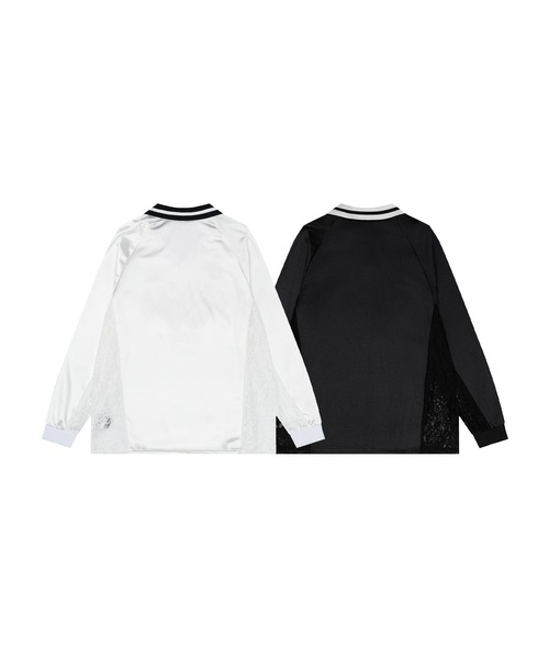 HOOK(フック)の「ストーンバタフライ カレッジトップス(Tシャツ/カットソー・レディース・ホワイト/ブラック・M)」の4枚目の写真