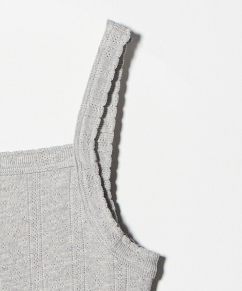 BEAUTY&YOUTH UNITED ARROWS(ビューティーアンドユースユナイテッドアローズ)の「コットン パターンメッシュ キャミソール(キャミソール・レディース・グレー系/ブラック/ピンク/ホワイト・FREE)」の7枚目の写真