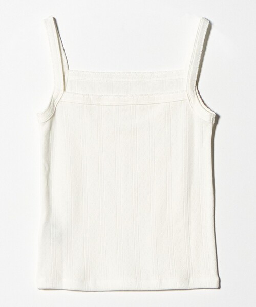 BEAUTY&YOUTH UNITED ARROWS(ビューティーアンドユースユナイテッドアローズ)の「コットン パターンメッシュ キャミソール(キャミソール・レディース・グレー系/ブラック/ピンク/ホワイト・FREE)」の9枚目の写真