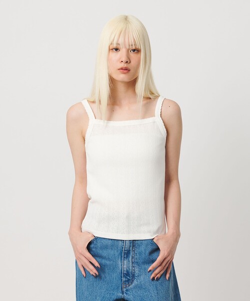 BEAUTY&YOUTH UNITED ARROWS(ビューティーアンドユースユナイテッドアローズ)の「コットン パターンメッシュ キャミソール(キャミソール・レディース・グレー系/ブラック/ピンク/ホワイト/ライトブルー/その他1/シャーベット・FREE)」の22枚目の写真