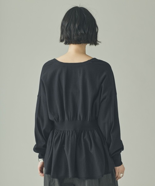 Curensology(カレンソロジー)の「Curensology(カレンソロジー)/ピンタックギャザーニットプルオーバー(ニット/セーター・レディース・クリーム/グレー/ブラック・FREE)」の14枚目の写真