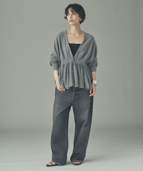 Curensology(カレンソロジー)の「Curensology(カレンソロジー)/ピンタックギャザーニットプルオーバー(ニット/セーター・レディース・クリーム/グレー/ブラック・FREE)」の6枚目の写真