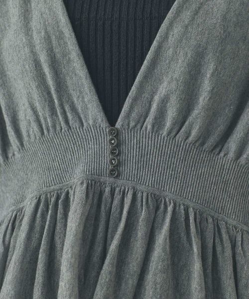 Curensology(カレンソロジー)の「Curensology(カレンソロジー)/ピンタックギャザーニットプルオーバー(ニット/セーター・レディース・クリーム/グレー/ブラック・FREE)」の11枚目の写真