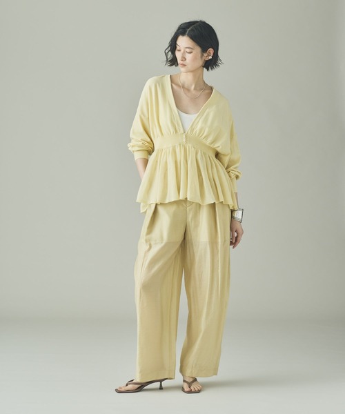 Curensology(カレンソロジー)の「Curensology(カレンソロジー)/ピンタックギャザーニットプルオーバー(ニット/セーター・レディース・クリーム/グレー/ブラック・FREE)」の21枚目の写真