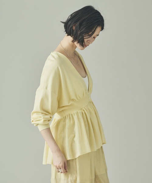 Curensology(カレンソロジー)の「Curensology(カレンソロジー)/ピンタックギャザーニットプルオーバー(ニット/セーター・レディース・クリーム/グレー/ブラック・FREE)」の19枚目の写真