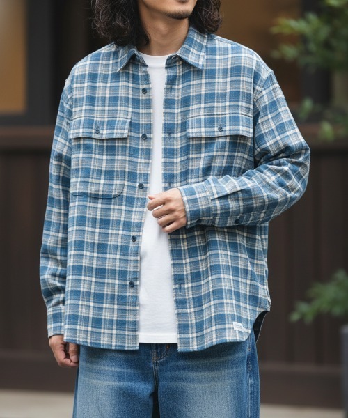 BANKS(バンクス)の「LS SHIRT /BANKS JOURNAL(バンクスジャーナル)チェックパターン長袖シャツ(シャツ/ブラウス・メンズ・ブルー/ブラウン・MEDIUM/LARGE)」の1枚目の写真