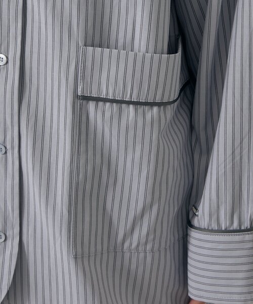 mline（エムライン）の「[mline]パジャマ ビッグシャツ（シャツ/ブラウス・レディース・ブルー/アイボリー・FREE）」の15枚目の写真