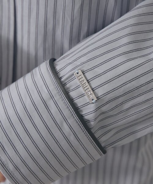 mline（エムライン）の「[mline]パジャマ ビッグシャツ（シャツ/ブラウス・レディース・ブルー/アイボリー・FREE）」の3枚目の写真