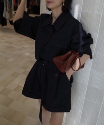 Ameri（アメリ）の「TRENCH LIKE SHORT ROMPERS（つなぎ/オールインワン）」