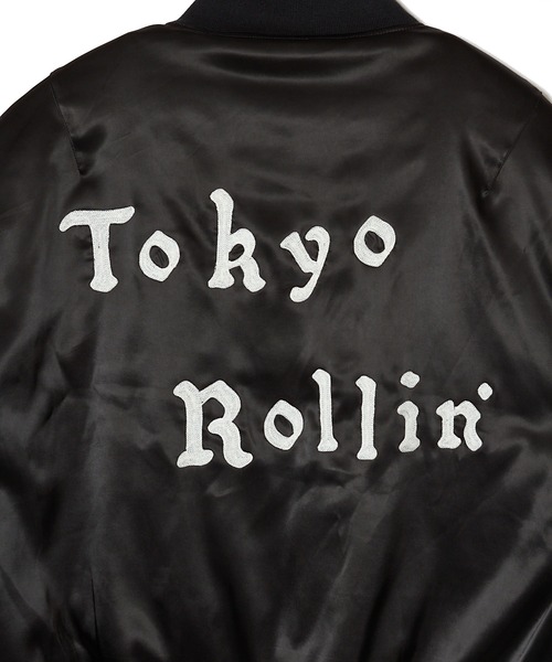 MSML（エムエスエムエル）の「MA1 EMBROIDERY SATIN JACKET（ブルゾン・メンズ・ブラック・XL/L/M）」の5枚目の写真