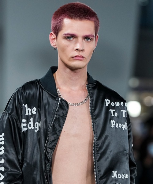 MSML（エムエスエムエル）の「MA1 EMBROIDERY SATIN JACKET（ブルゾン・メンズ・ブラック・XL/L/M）」の8枚目の写真