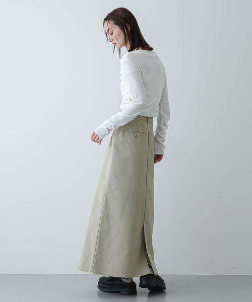 SENSE OF PLACE by URBAN RESEARCH（センスオブプレイスバイアーバンリサーチ）の「シアードレープリブトップ（Tシャツ/カットソー・レディース・オフホワイト/ブラック/ピンク・ONE）」の18枚目の写真