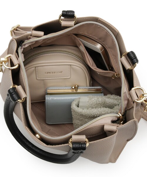 SHOO・LA・RUE（シューラルー）の「【軽量／2WAY】ふわっと軽いトートバッグ（トートバッグ・レディース・グレー/ブラック/ピンク系/ベージュ系4・00）」の11枚目の写真