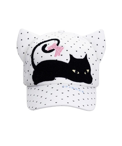 L.H.P(エルエイチピー)の「CFIERCE/フィアス/CAT ON MY HAT(キャップ・レディース・ホワイト/グレー・F)」の2枚目の写真