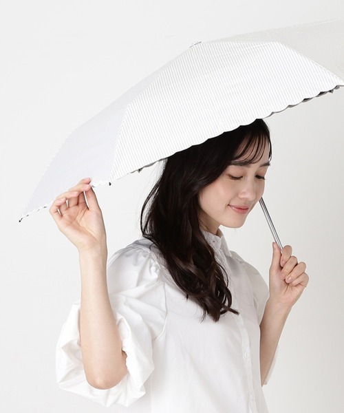 WEB限定】遮光100％ 晴雨兼用折りたたみ日傘 スカラフリル ”SUMMER