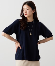 BELLUNA PLUS | ジョーゼット素材タック使いＴブラウス(シャツ/ブラウス)