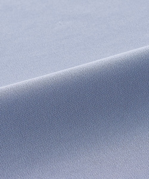 BELLUNA PLUS（ベルーナ）の「ジョーゼット素材タック使いＴブラウス（シャツ/ブラウス・レディース・サックスブルー/ピンク/オフホワイト/ネイビー/ストライプ・MEDIUM/LARGE/X-LARGE）」の13枚目の写真