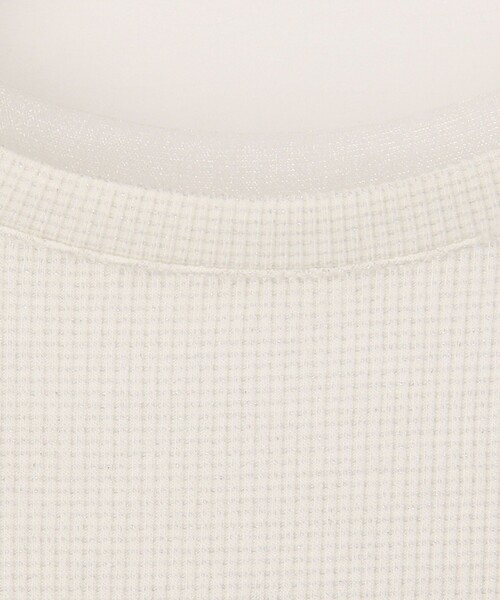 MICO COULIER（ミコクリエ）の「ラメテレコ×チュールタンクトップ（Tシャツ/カットソー・レディース・ライトグレー/チャコールグレー/オフホワイト・38）」の8枚目の写真