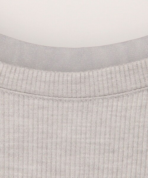 MICO COULIER（ミコクリエ）の「ラメテレコ×チュールタンクトップ（Tシャツ/カットソー・レディース・ライトグレー/チャコールグレー/オフホワイト・38）」の14枚目の写真