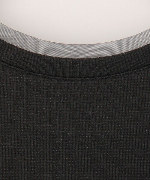 MICO COULIER（ミコクリエ）の「ラメテレコ×チュールタンクトップ（Tシャツ/カットソー・レディース・ライトグレー/チャコールグレー/オフホワイト・38）」の17枚目の写真