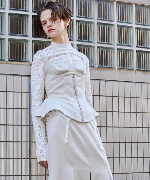 JOSE MOON（ジョゼムーン）の「INSIDE TIGHT SKIRT/インサイドタイトスカート（スカート・レディース・グレー/アイボリー・36/38）」の19枚目の写真