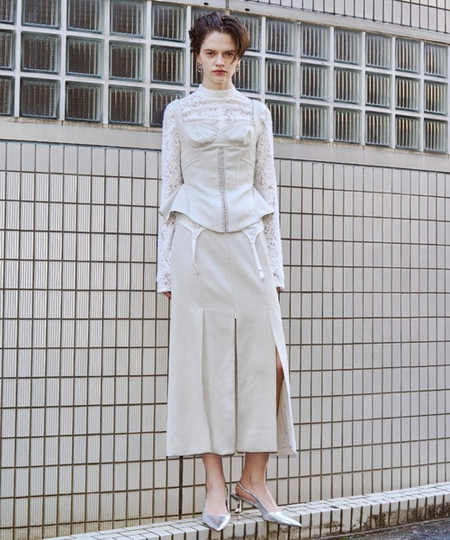 JOSE MOON（ジョゼムーン）の「INSIDE TIGHT SKIRT/インサイドタイトスカート（スカート・レディース・グレー/アイボリー・36/38）」の15枚目の写真