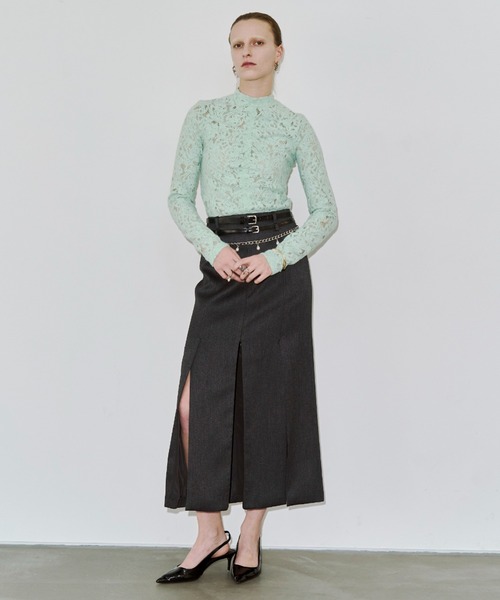 JOSE MOON（ジョゼムーン）の「INSIDE TIGHT SKIRT/インサイドタイトスカート（スカート・レディース・グレー/アイボリー・36/38）」の8枚目の写真