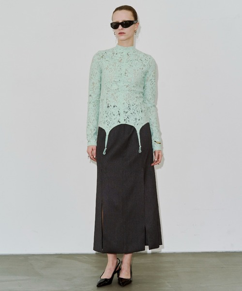 JOSE MOON（ジョゼムーン）の「INSIDE TIGHT SKIRT/インサイドタイトスカート（スカート・レディース・グレー/アイボリー・36/38）」の11枚目の写真