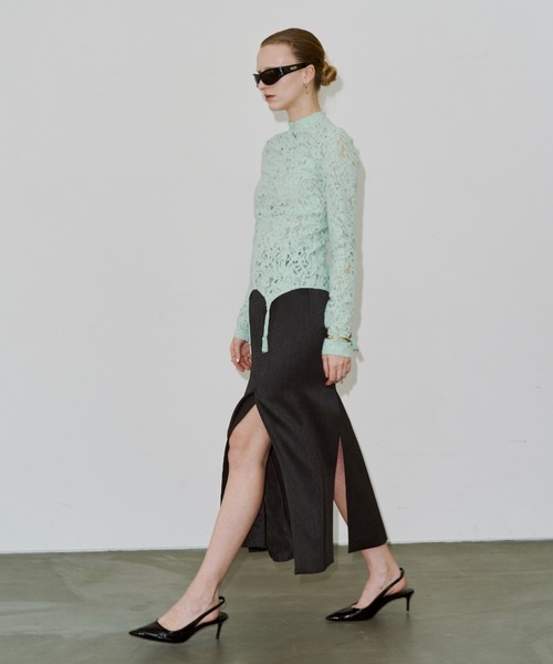 JOSE MOON（ジョゼムーン）の「INSIDE TIGHT SKIRT/インサイドタイトスカート（スカート・レディース・グレー/アイボリー・36/38）」の12枚目の写真