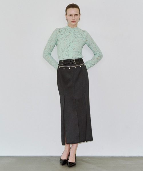 JOSE MOON（ジョゼムーン）の「INSIDE TIGHT SKIRT/インサイドタイトスカート（スカート・レディース・グレー/アイボリー・36/38）」の7枚目の写真